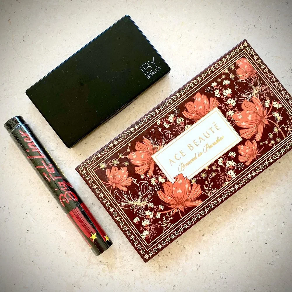 Makeup Bundle for Eyes and Face: Bronzer Palette, Eyeshadow and NWT Eyeliner